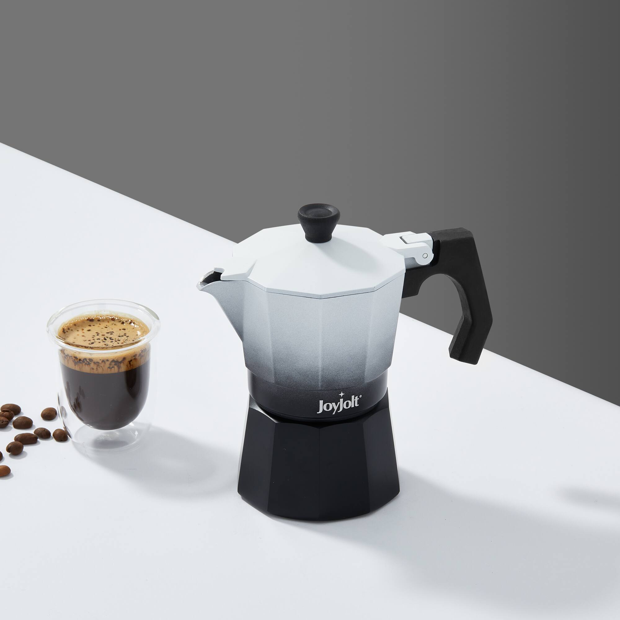 JoyJolt® Italian Moka Pot 6 Cup Stovetop Aluminum Espresso Maker